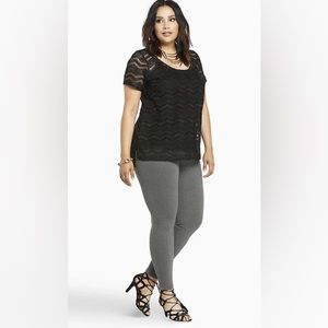 TORRID SLIM FIX PIXIE PANT - GREY ALL-NIGHTER PONTE